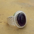 thumbnail image 4 of Inisha Creation Sterling Silver Amethyst Ring: Handmade Cocktail Style, Mens Jewelry, 4 of 8