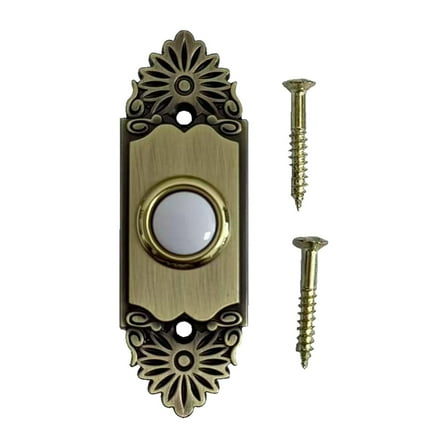 Kuntesetty LED Doorbell Push Button Retro Door Bell Switch for Office Front Door Office