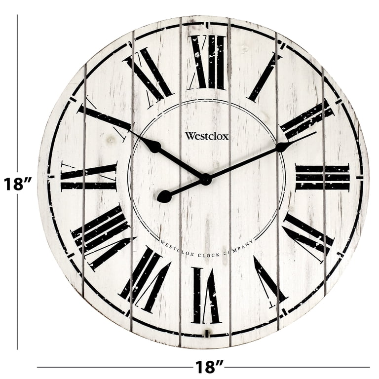 Westclox 18 Inch Washboard Wall Clock Roman Numerals photo 5