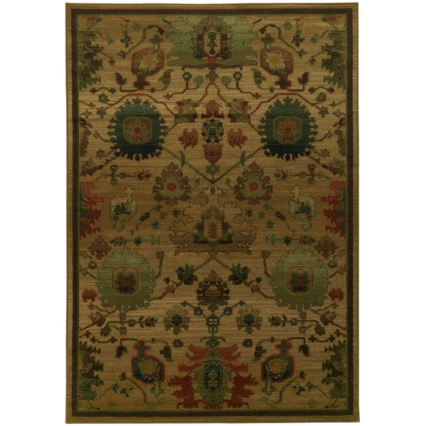 Tommy Bahama Villa Area Rugs 1052B Contemporary Tan Gradient Branches