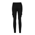 thumbnail image 4 of Up to 60% Off! pstuiky Cargo Pants Women Stretch Trousers Cargo Pantsr Activewear Baggy Trousers Tracksuit Jog Pants Sports Workout Gym Yoga Sweatpants Multi Pocket Leisure Black M, 4 of 5