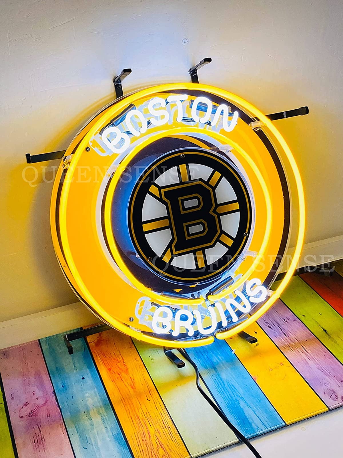 Queen Sense 17"x17" For Bostons Sports Team Bruins Neon Sign HD Vivid