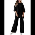 thumbnail image 3 of Traje Informal de Dos Piezas para Mujer, Ideal para Viajes y Vacaciones. Negro XL, 3 of 9
