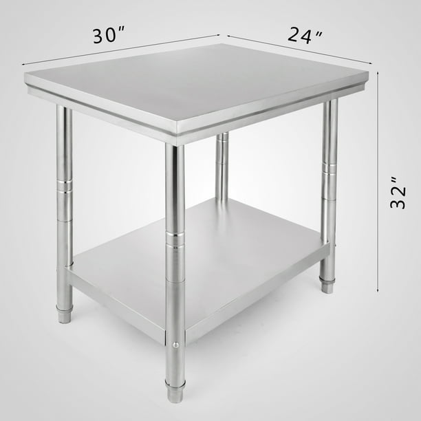 VEVOR Stainless Steel Work Table 24x30 Inch Commercial VEVOR Stainless Steel Work Table 24x30 Inch Commercial