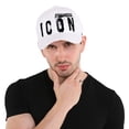 thumbnail image 2 of Gorra de béisbol DSQUAREDS2 ICON blanca para adultos, 2 of 2