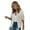 Silver XXL, variant on Women Fall Spring Coat Sequin Decor Short Type Long Sleeves Zipper Closure Loose Round Neck Party Club Dating Office Casual Wear Jacket