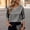 06# Gray, variant on Womens 2026 Silk Satin Tops Cap Dressy Casual 3/4 Length Sleeve Blouse V Neck Shirts Business Casual Outfits Work Shirts Hot Pink XL