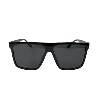 Quay Australia- Backstage Pass- Black Polarized Oversized Shield Sunglasses BACKSTAGE PASS Flat Top Square Aviator Sunglasses – QUAY main image 4