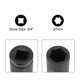 thumbnail image 3 of Socket de impacto profundo Uxcell de 3/4" de 27 mm 6 puntos de acero de molibdeno cromo negro, 3 of 5
