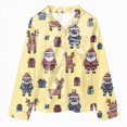 thumbnail image 6 of NOLDARESKids Baby Girl Christmas Pajamas Set Button Down Loungewear Shirt Top+Long Pants Xmas PJs Nightgown Sleepwear X165-Yellow, 6 of 9