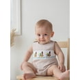 thumbnail image 5 of BemeyourBBs Thanksgiving Baby Boy Overalls Plaid Embroidery Turkey Romper, 5 of 9