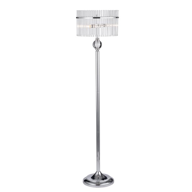 Brunella Chrome 3Light Floor Lamp with Crystal Clear Shade Walmart
