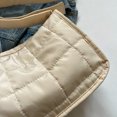 thumbnail image 2 of Bolso de hombro de algodón Acolchado Rombo Casual Shopping Crossbody Bag (Beige), 2 of 8