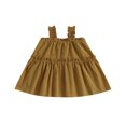 thumbnail image 1 of Girl Ruffle Dresses Sleeveless Off Shoulder Solid Color Princess Dress, 1 of 8