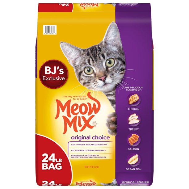 Meow Mix Original Choice Dry Cat Food, 24 lbs. - Walmart.com