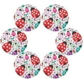 thumbnail image 3 of Coolnut Ladybugs Round Placemats Waterproof Non-Slip Washable Place Mats Polyester Table Mats Set of 6 Heat Resistant for Home Kitchen Holiday Party Home Decor Gifts, 3 of 7