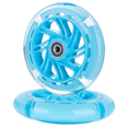 thumbnail image 2 of 2Pair 120mm Children Scooter LED Lights Flashing Wheels with Bearings Front/Rear LED Flashing Scooter Wheels,Blue, 2 of 7