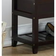 thumbnail image 4 of Roundhill Furniture Rouen Espresso Seating Bench with Shoe Storage, 4 of 8