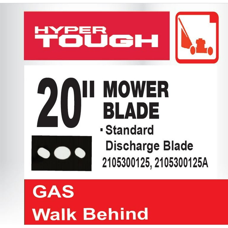 Hyper Tough 20-inch OEM Replacement Lawn Mower Blade with Oval