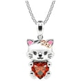 thumbnail image 1 of Collar de Gatita con Córazon CatNeck02 1 Pza Plata/Rojo Metal High Monaco, 1 of 1