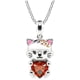 thumbnail image 1 of Collar de Gatita con Córazon CatNeck02 1 Pza Plata/Rojo Metal High Monaco, 1 of 1