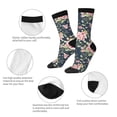 thumbnail image 3 of Vsdgher Vintage Floral Crew Socks for Men & Women, Breathable Casual Athletic Ankle Socks, 3 of 6