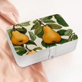 OWNMEMORY Pear Pattern Portable PU Leather Necklace Organizer with