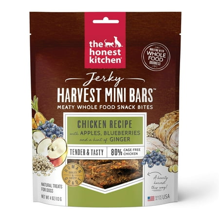 The Honest KitchenEGSC Jerky Harvest Mini Bars: Chicken Recipe With Apples & Blueberries  4 oz Bag