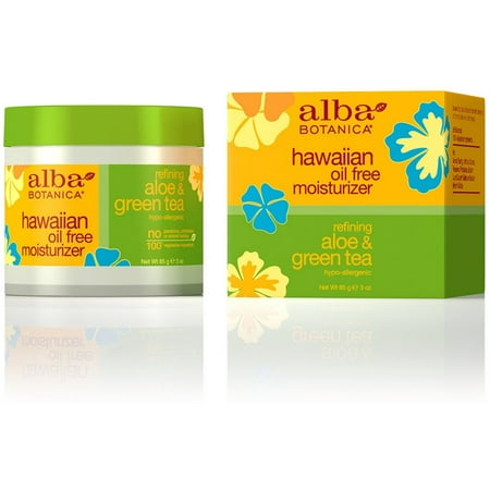 Alba Botanica Hawaiian Oil-Free Moisturizer, Refining Aloe & Green Tea 3