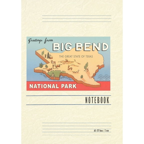 Vintage Lined Notebook Greetings from Big Bend National Park, (Paperback)