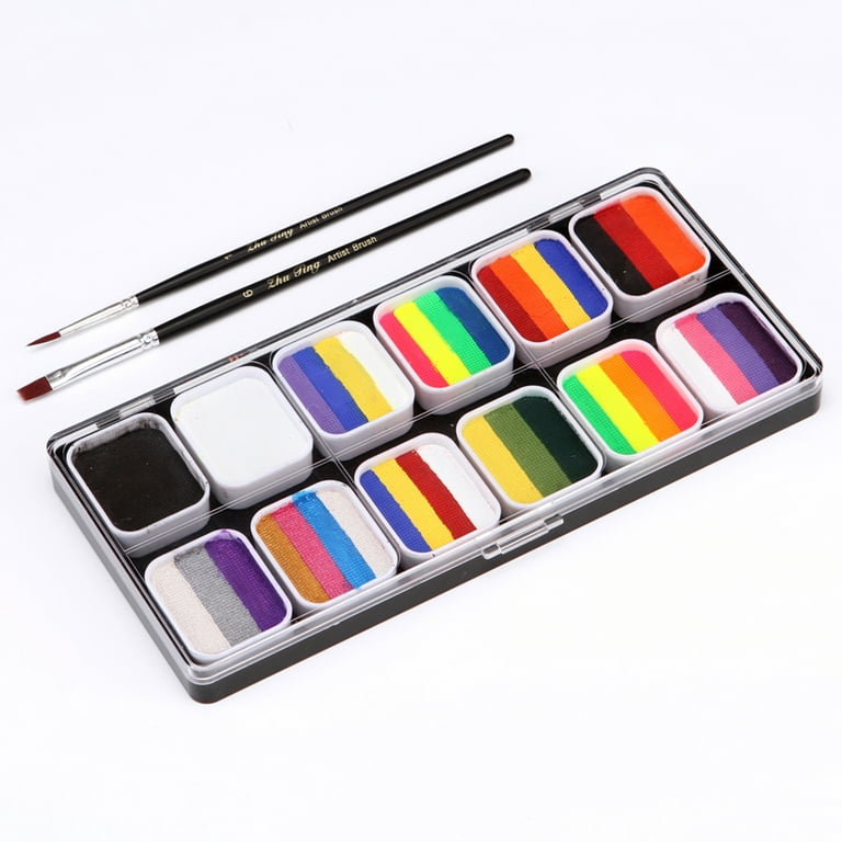 Andoer Watercolor Paint Palette Set 30 Colors Set Professional Face Paint  Kit with 3 Brush & Non Toxic Activated Face and Body Painting Makeup  Hypoallergenic Facepaints 