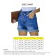 thumbnail image 5 of Pantalones cortos para mujer, cintura elástica, bolsillos con botones, bordes enrollados, pantalones cortos informales simples de verano, 5 of 8
