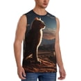 thumbnail image 2 of Balery Pyramid Desert Cat Camisetas sin mangas para hombre, absorbe la humedad y protege contra el mal olor.-XX-Large, 2 of 7