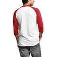 thumbnail image 2 of Hat and Beyond Men's 3/4 Sleeves Raglan Cotton Baseball Jersey T-Shirt, 2 of 6