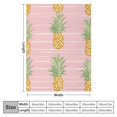thumbnail image 4 of ONETECH kasme  Seamless Summer Gold Pineapple On Striped Background Soft Throw Blanket for Bed Couch Sofa Lightweight Travelling Camping Throw Size for Kids Boys Women All Season, 4 of 6