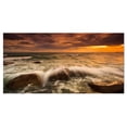 thumbnail image 2 of Rushing Ocean Waves into Rocks - Seascape Canvas Art Print, 2 of 3