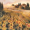 thumbnail image 2 of Hageman, Marilyn 20x20 Black Ornate Wood Framed with Double Matting Museum Art Print Titled - Sunflowers in Italy, 2 of 4