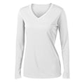 thumbnail image 6 of Yellow Rooster Women's Long Sleeve PosiCharge Competitor V-Neck Tee White M, 6 of 7