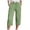 Green, variant on Vdoaml Muslin Capri Pants for Women Loose Straight Leg Trousers Ladies Elastic Waist Beach Pant with Drawstring XL Beige