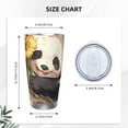 thumbnail image 4 of Salouo Clear Sky Cute Sunflower Panda Print 20oz Tumbler with Lid,Stainless Steel Vacuum Insulated Tumbler Durable Insulated Coffee Mug Thermal Cup with Splash Proof Sliding Lid-Without Straw, 4 of 8