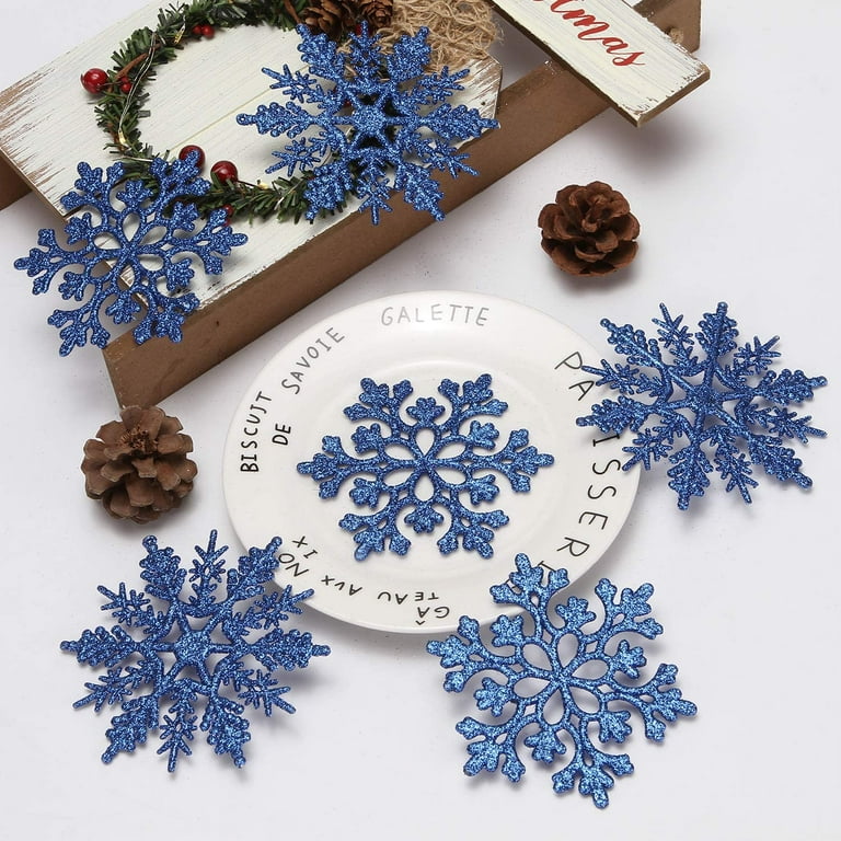  EOTCT Christmas Ornaments 11x3x3 inch Glitter Blue