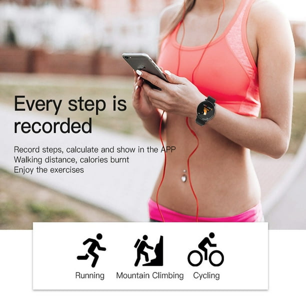 W8 Smartwatch Weather Fitness Heart Rate Monitor Sport Smart watch Men Women Smart Bracelet Walmart