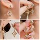 thumbnail image 3 of unbranded 1Par Aretes De En Metal Dorado Con De Rhinestone Para Estilo Chic, 3 of 5