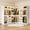 White, variant on Homieasy 6-9 FT Closet System with Corner, Walk in Closet System with 6 Drawers, 6 Hanging Rods, and Open Storage Shelves, L-Shaped Heavy Duty Wardrobe Closet for Bedroom/Closet/Apartment, Black Oak