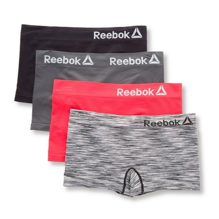 Reebok Women's Seamless Boyshort Panties, 4-Pack