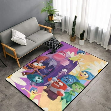 Inside Out Area Rug Living Room Carpet Bedroom Rug 5x3 Feet Rug Flannel Non-Slip Floor Mat for Playroom Garden Home Decor 60x40 Inch