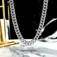 thumbnail image 6 of JeenMata 13 mm Heavy Iced out Prong Curb Chain Necklace - Chunky Jewelry - Men's Jewelry, 6 of 6