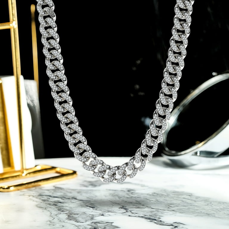 Iced out curb chain discount