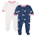 thumbnail image 1 of Pyjama en Coton Ajusté à Pieds pour Bébé et Fillette, Lot de 2, 1 of 12