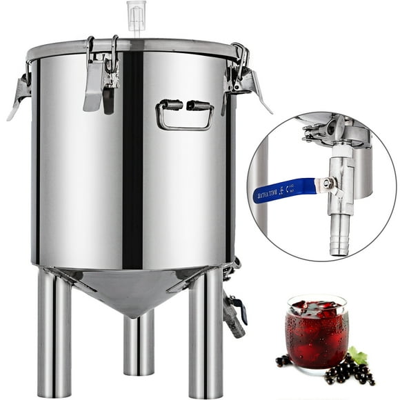 VEVOR 7 gallon Stainless Steel Brew Fermenter Home Brewing Brew Bucket Fermenter with conical Base Brewing Equipment